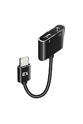 Переходник Jack 3.5 >--> Lightning EXPLOYD Rate EX-AD-1170 черный