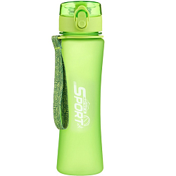 Бутылка для воды, 600 мл, SPORT, с поильником, зеленая   9932875
