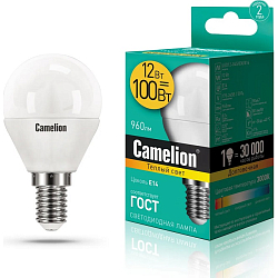 Лампа светодиодная CAMELION G45 12W/3000K/E14