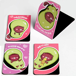 Магнитные закладки AVOcato TIME на открытке, 4 шт