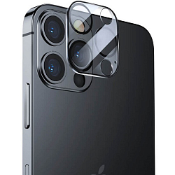 Противоударное стекло FUMIKO для камеры iPhone 14 Pro/14 Pro Max черная рамка