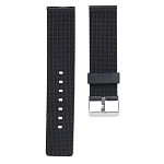 Ремешок для часов 22 мм, силикон, l-22 см, черный   10785086