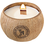 Свеча в кокосе ароматическая, вишня, соевый воск, 8х10 см, в коробке   9943312