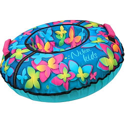 Тюбинг NIKA ТБ8К-95/Б "с бабочками 3D" с круговым дизайном 