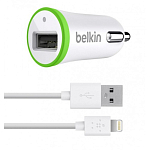 Авто ЗУ 2.1A BELKIN BK06M Iphone 5 белый в коробке