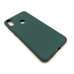 Задняя накладка SILICONE COVER для Samsung Galaxy A11/M11 тёмно-зелёный