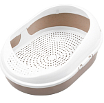 Лоток для кошек с сеткой и бортом "Космо" 51,9 x37,8 x 21,3 см, коричневый 10353227