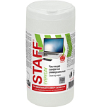 Салфетки для экранов, стекол и пластика универсал STAFF EVERYDAY, туба 100шт,влажные, 512657