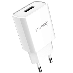 Сетевое ЗУ 1USB 2.1A FUMIKO CH07 белое