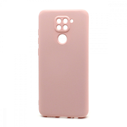 Силиконовый чехол SILICONE Case NEW ERA для Xiaomi Redmi Note 9 светло розовый
