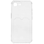 Задняя накладка ZIBELINO Silicone Card Holder для iPhone 16e (прозрачный)