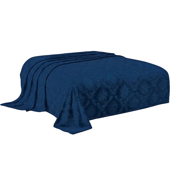 Плед 240*200 велсофт "Жаккард" ЭлитаЛюкс, синий