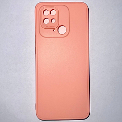 Задняя накладка Мобилис для Xiaomi Redmi 10C 4G, персиковый , матовая с защитой камеры