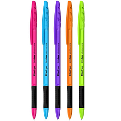 Ручка шариковая Berlingo "Tribase grip color zone" синяя, 0,7мм, грип, ассорти CBp_70967