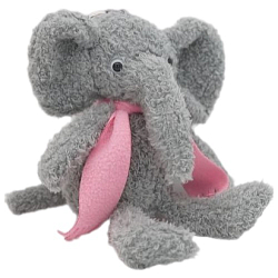 Мягкая игрушка Слоник Фауст 15/19 см, в шарфе цвета цикламен, 01009915D-86