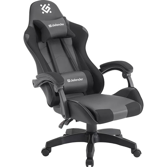 Кресло игровое DEFENDER Okas Черный/серый