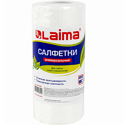Салфетки универсальные в рулоне 70шт LAIMA, 20х22см, вискоза (спанлейс) 45 г/м2, 601566