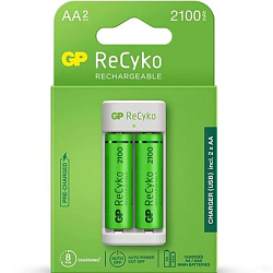 Зарядное устройство GP E211/210AAHCCS-2CR1 AA/AAA Ni-MH 2 слота +2AA 2100mAh